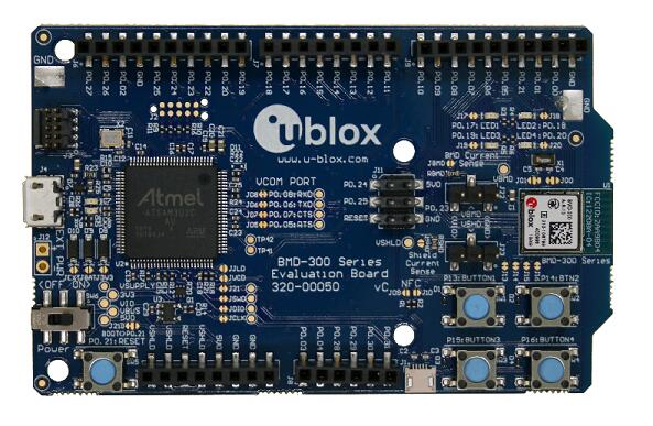 A picture of the EVK-BMD-30/35: BMD-300-EVAL, BMD-301-EVAL, and BMD-350-EVAL board