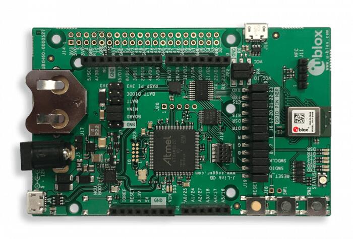 A picture of the EVK NINA-B40x board