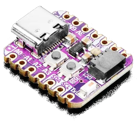 A picture of the QT Py ESP32-S3 board