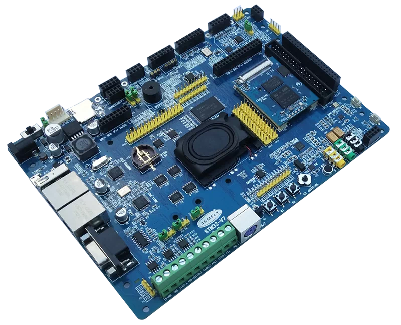 A picture of the Armfly STM32H743XIH6 board