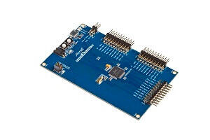 A picture of the SAM D20 Xplained Pro Evaluation Kit board