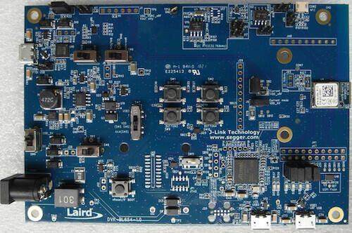 A picture of the BL654 DVK board