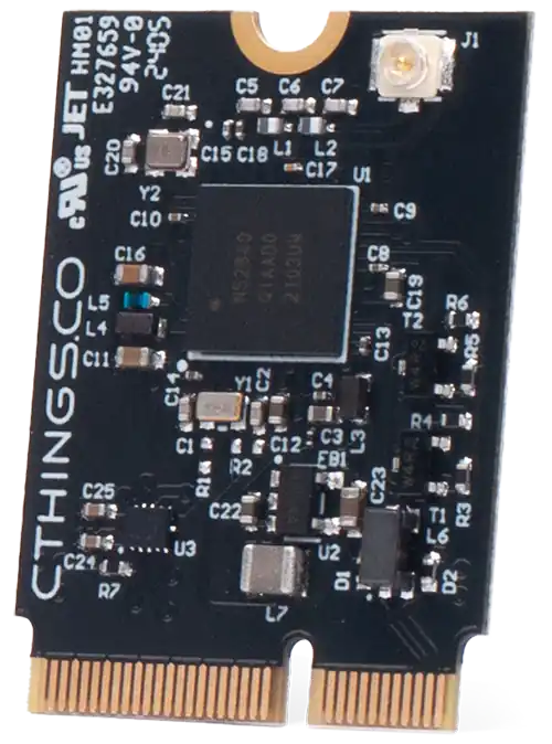 A picture of the Connectivity Card nRF52840 board