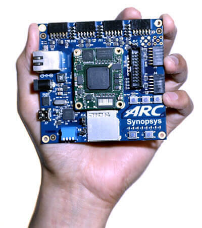 A picture of the ARC EM Starter Kit board