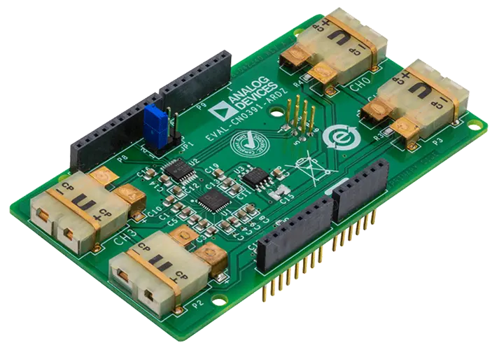 A picture of the EVAL-CN0391-ARDZ Thermocouple Shield shield
