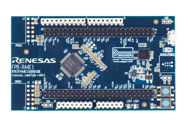 A picture of the RA4E1 Fast Prototyping Board board