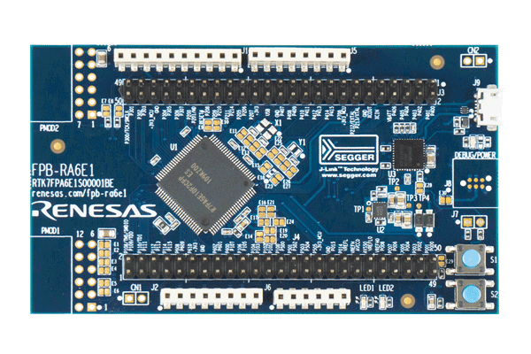 A picture of the RA6E1 Fast Prototyping Board board