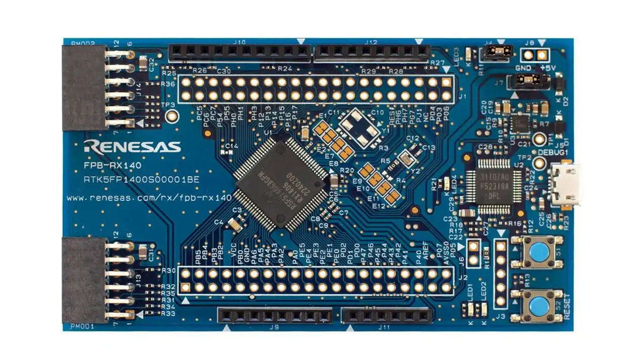 A picture of the Fast Prototyping Board for RX140 board