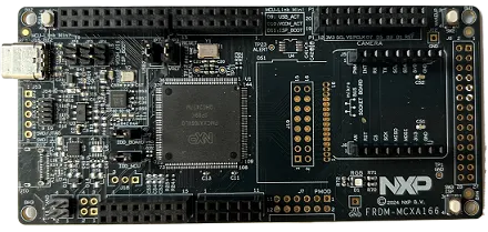 A picture of the FRDM-MCXA166 board