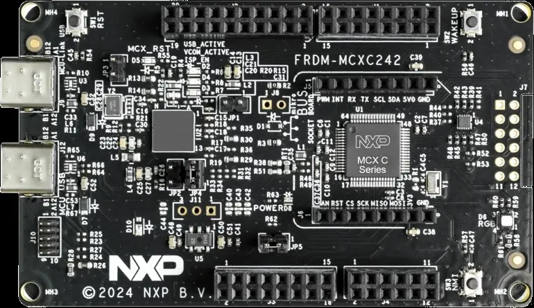 A picture of the FRDM-MCXC242 board