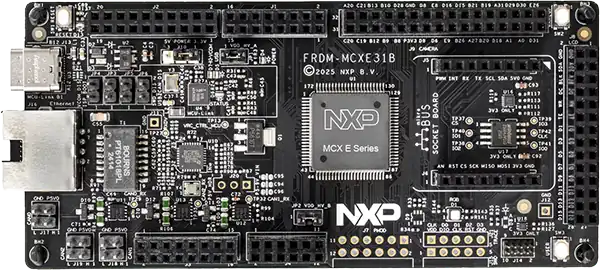 A picture of the FRDM-MCXE31B board
