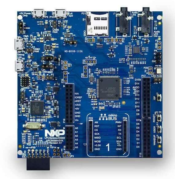 A picture of the LPCXPRESSO55S69 board