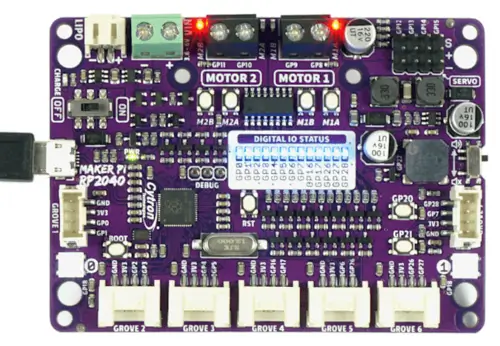 A picture of the Cytron Maker Pi RP2040 board