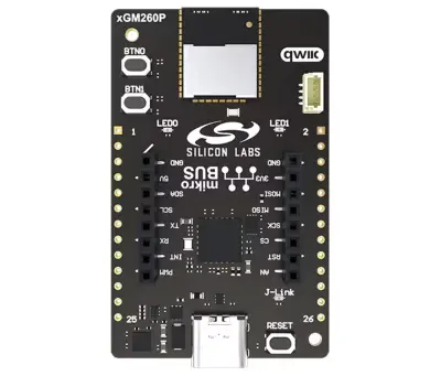 A picture of the xGM260P Explorer Kit (MGM260P-EK2713A) board