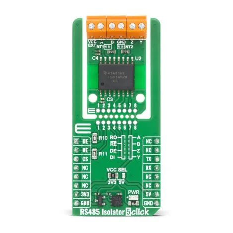 A picture of the RS485 Isolator 5 Click shield