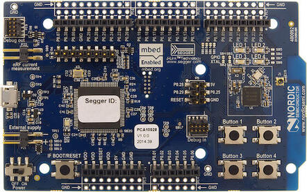 A picture of the nRF51 DK board