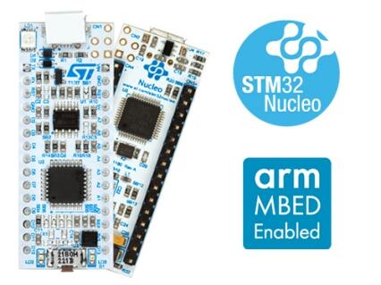 A picture of the Nucleo F303K8 board