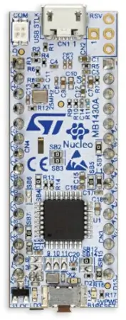 A picture of the Nucleo G431KB board