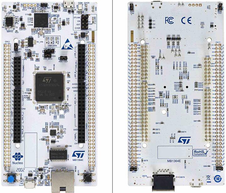 A picture of the Nucleo H723ZG board