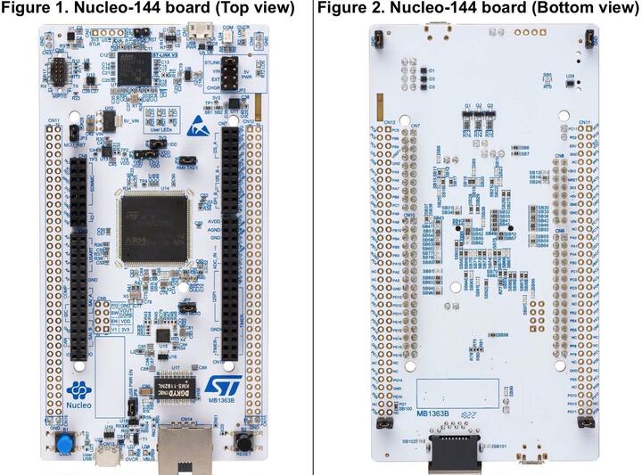 A picture of the Nucleo H745ZI-Q board