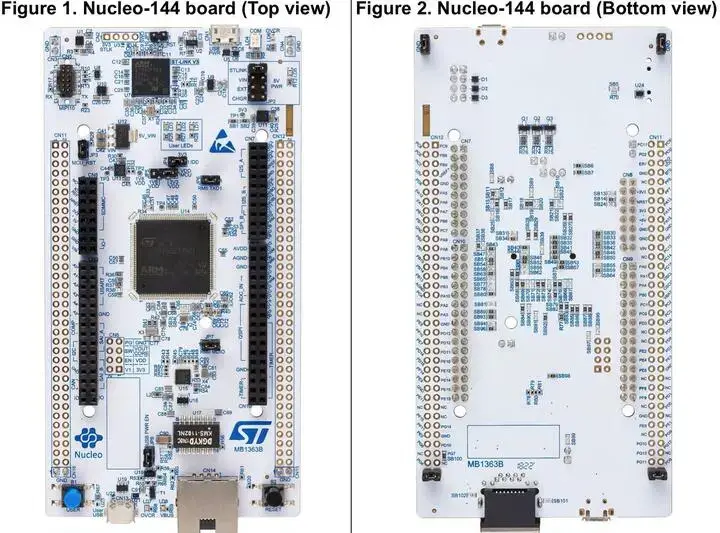 A picture of the Nucleo H755ZI-Q board