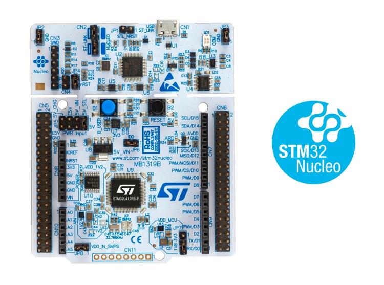 A picture of the Nucleo L412RB-P board