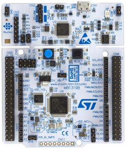 A picture of the Nucleo L433RC board