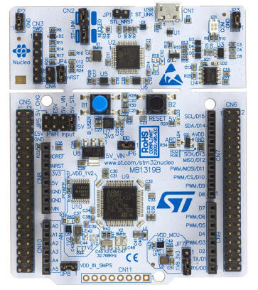 A picture of the Nucleo L452RE board