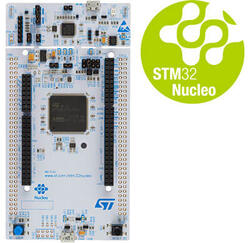 A picture of the Nucleo L496ZG board