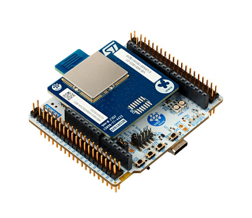 A picture of the Nucleo WBA55CG board