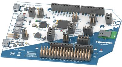 A picture of the PAN1781 Evaluation Board board