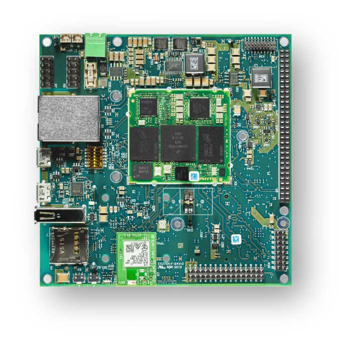 A picture of the phyBOARD-Polis i.MX8M Mini board