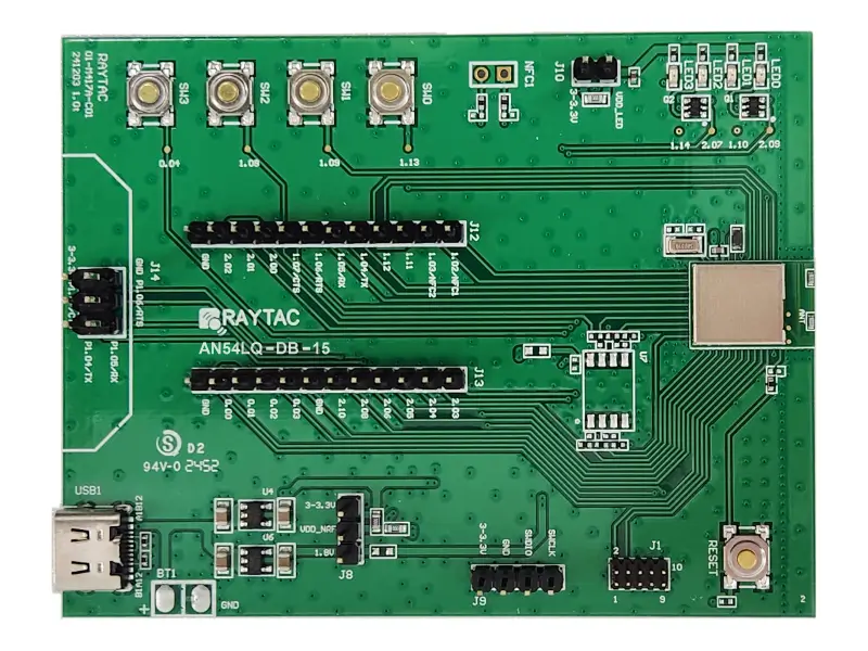 A picture of the AN54LQ-DB-15 board