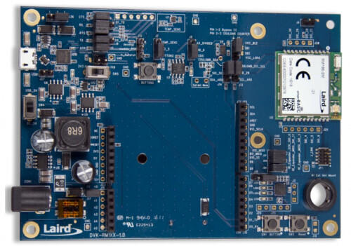 A picture of the RM1xx DVK board