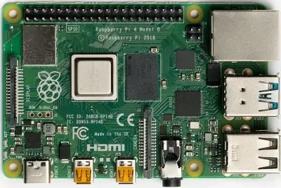 A picture of the Raspberry Pi 4 Model B (Cortex-A72) board