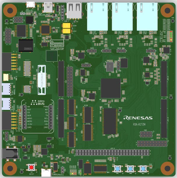 A picture of the Starter Kit+ for RZ/T2M board