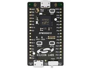 A picture of the EFM32GG12 Thunderboard (SLTB009A) board