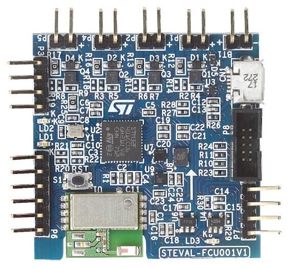 A picture of the STM32 Flight Controller Unit board