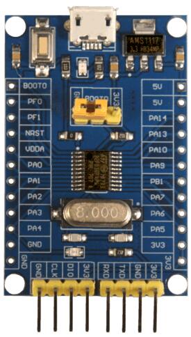 A picture of the STM32F030 DEMO BOARD board