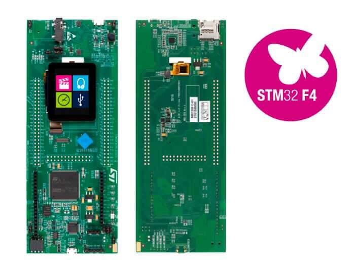 A picture of the STM32F412G Discovery board