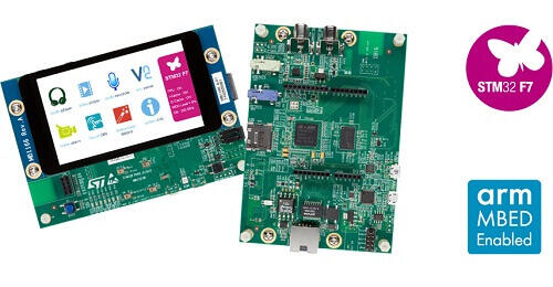 A picture of the STM32F769I Discovery board