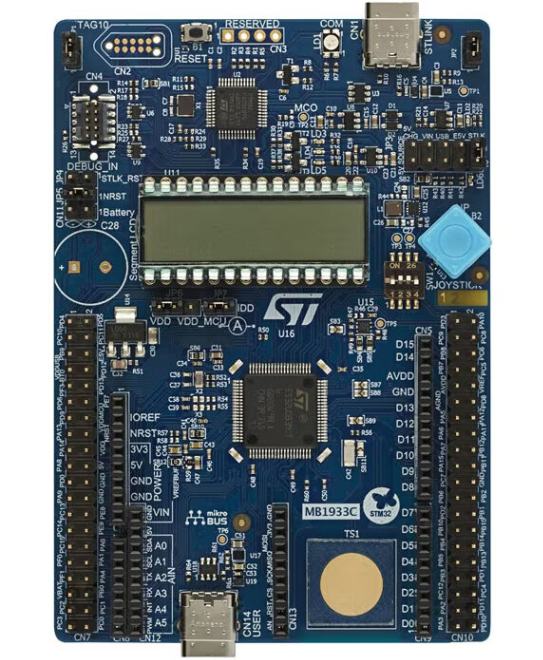 A picture of the STM32U083C-DK board