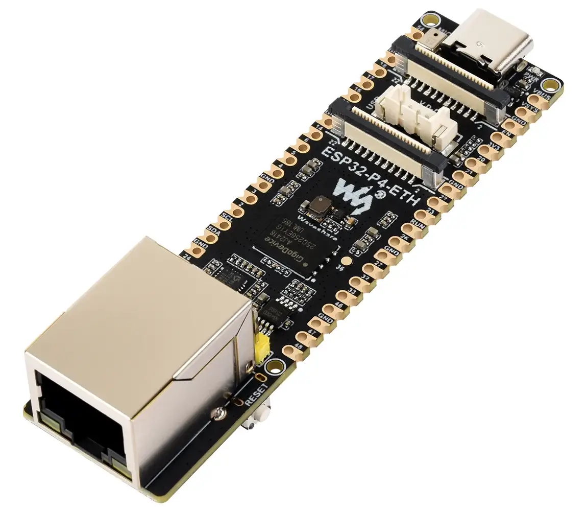 A picture of the Waveshare ESP32-P4-ETH board