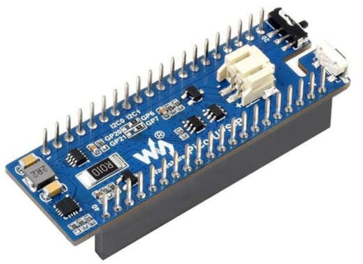 A picture of the Waveshare Pico UPS-B shield shield