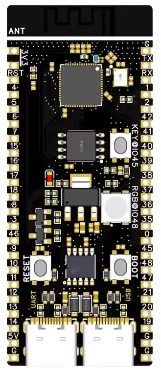 A picture of the WeAct Studio ESP32-S3-B board
