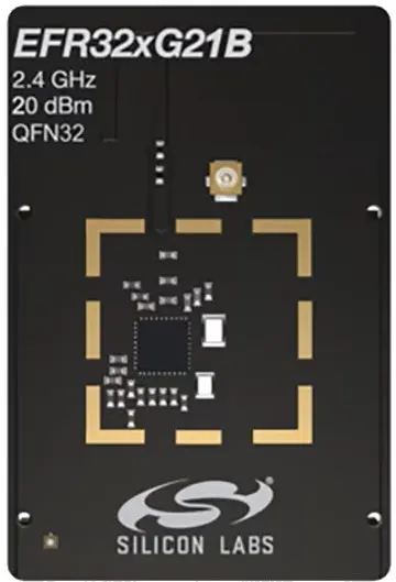 A picture of the EFR32xG21B 2.4 GHz 20 dBm (xG21-RB4196B) board